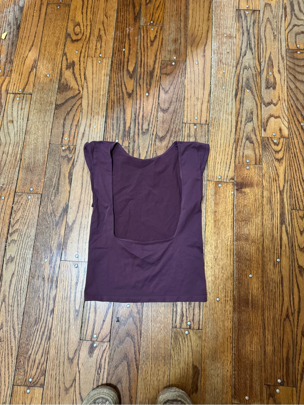 Free People Deep Plum Scoop-Back Tank Top